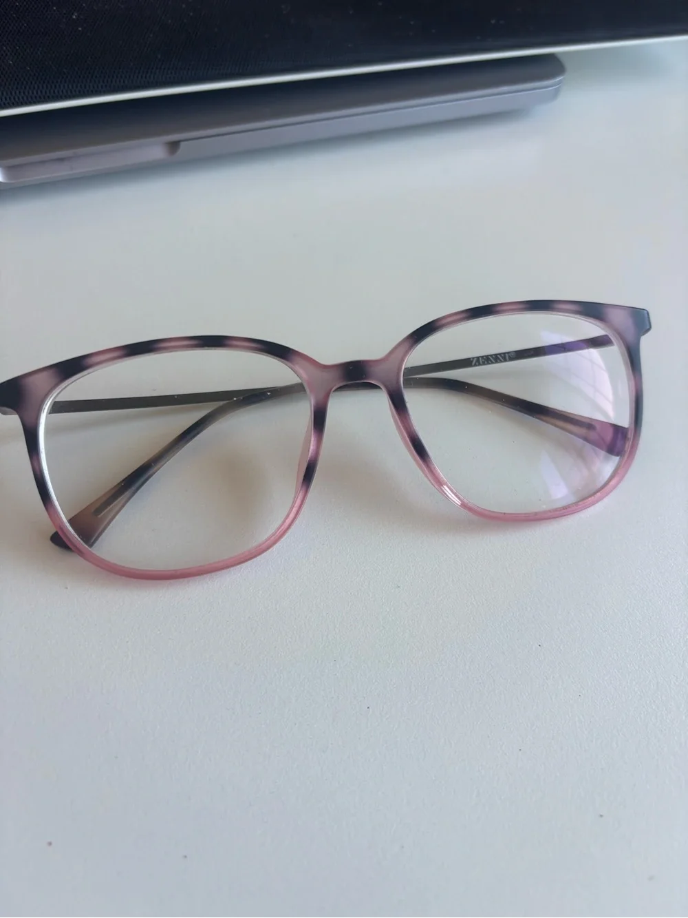 Zenni Square Glasses 7813117 “Flamingo” Pink Tortoiseshell Prescription Lenses